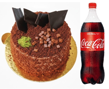 4-6 Kişilik Pratik Çözüm - Çikolatalı Pasta ve 1 Lt Kola