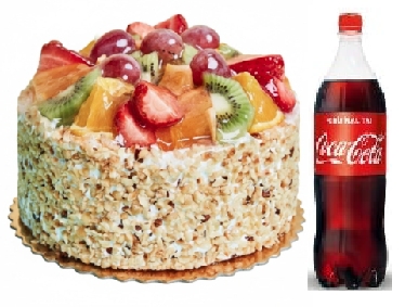 4-6 Kişilik Yaş Pasta - 1 Lt Kola ile Serinletici Eşlik