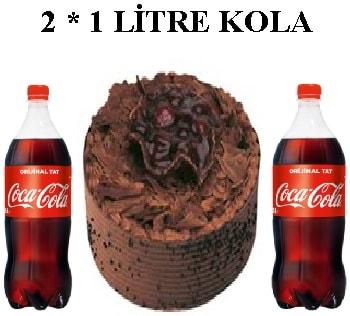 6-9 Kişilik Parça Çikolatalı Pasta & 2x1 Lt Cola Avantajı