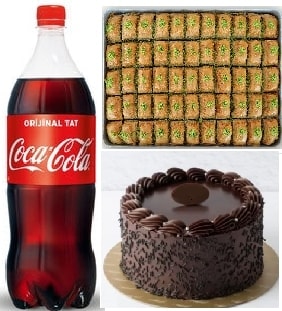 En Sevilen Lezzetler Pasta Baklava ve 1 L Cola Menüsü